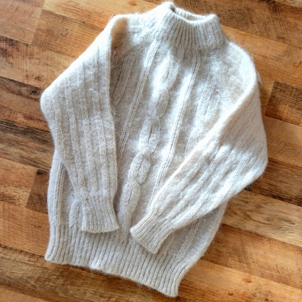 Vintage Wool Mock Neck Sweater Size XS